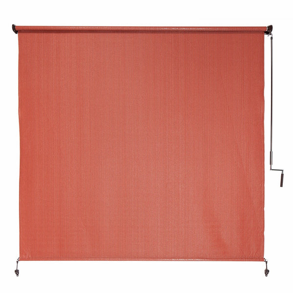 Coolaroo Outdoor Cordless Roller Shade 6ft by 6ft Terracotta