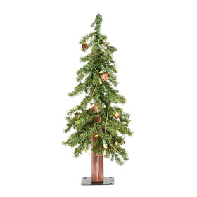 Alpine Tree with Pine Cones & Vine