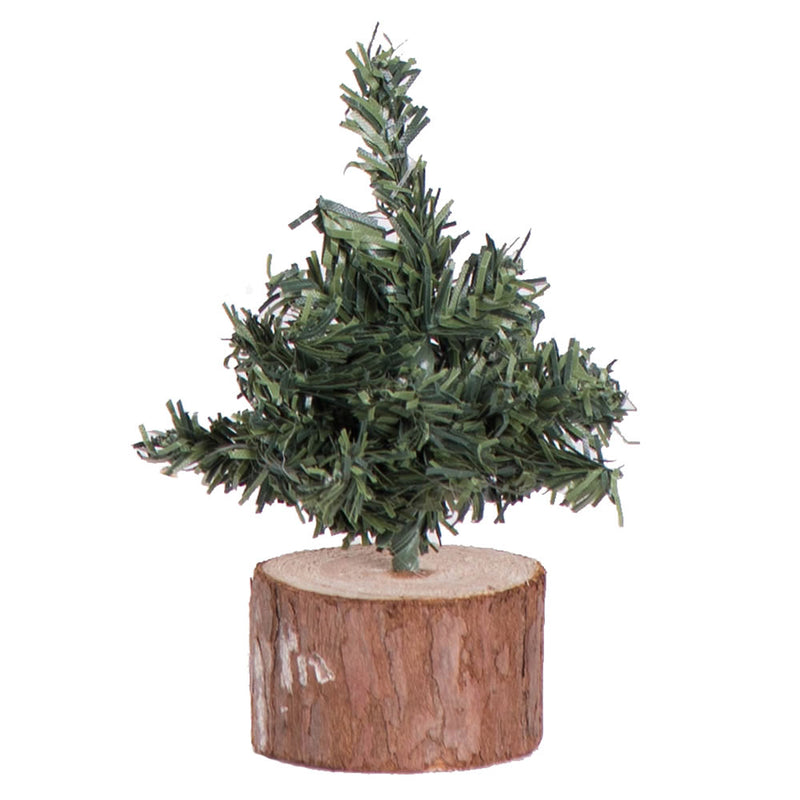 Mini Pine Tree w/Wood Base