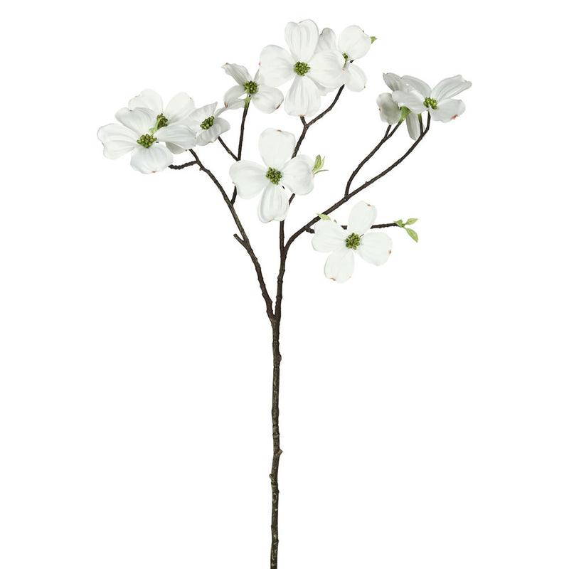 28" White Single Dogwood 3/pk