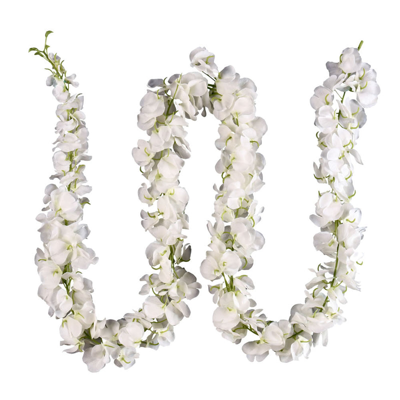 70" White Wisteria Vine 2/pk