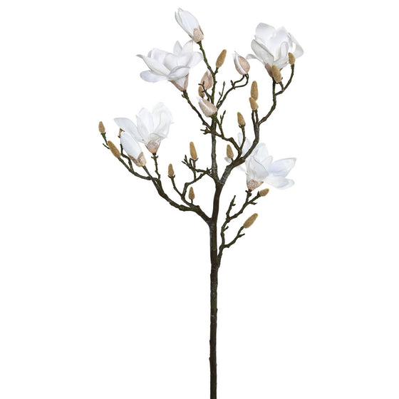 42'' White Magnolia Spray