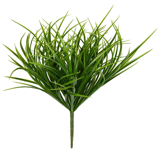16" Green Grass Bush UV Coated 3/Pk