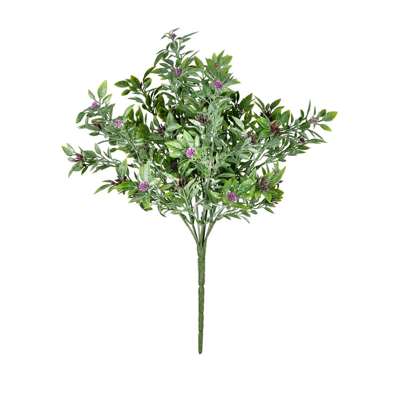 13" Purple Wild Flower Green Bush UV Pk2