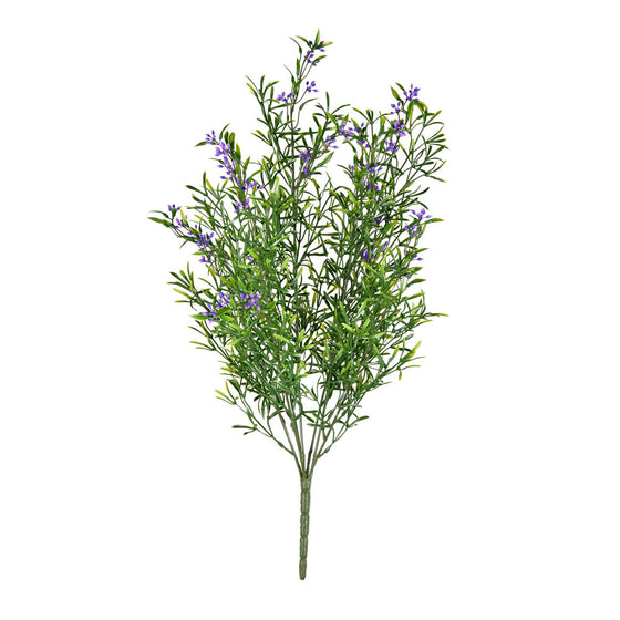 21" Purple Flowers Green Velvet Bush UV