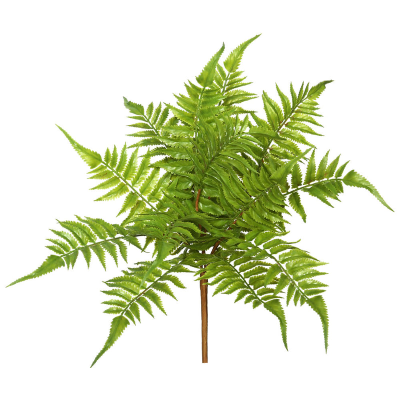 17" Green Fern Bush 3/Pk