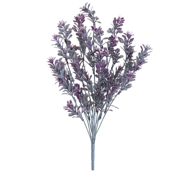 18.5" Purple Mini Leaf Bush 4/Pk UV