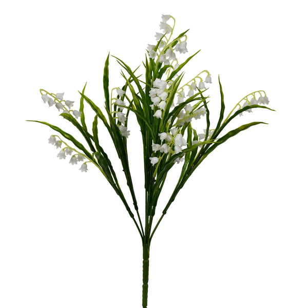 16" White Lily of the Valley Bush 3/pk