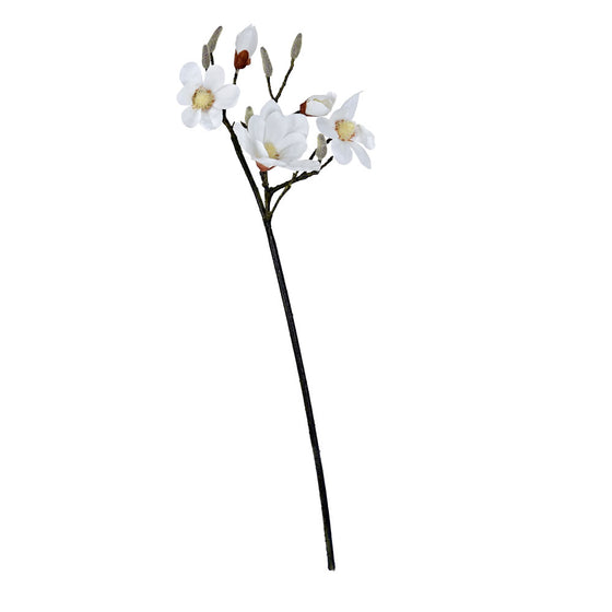 36" White Magnolia Spray w 5 Flowers