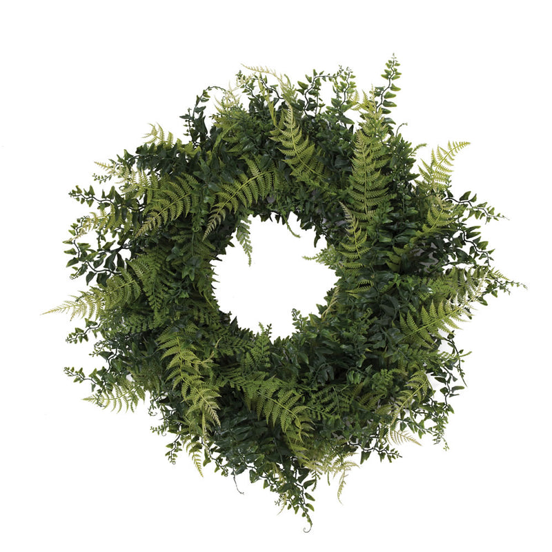 Buckler Fern & Grass Wreath