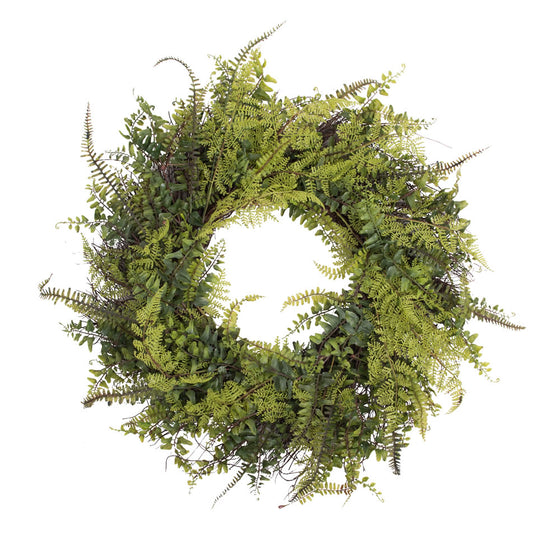 22" Green Fern Wreath