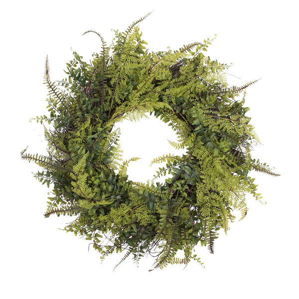 22" Green Fern Wreath