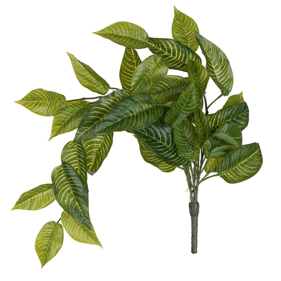 24" Green Zebra Leaf Bush Vine 2/Pk