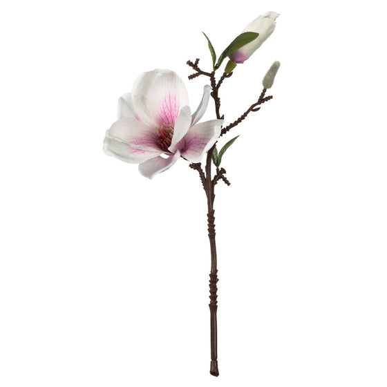 14" White/Pink Magnolia Pick 6/Pk