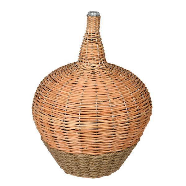 21" Glass Jar with Woven Willow Sleeve