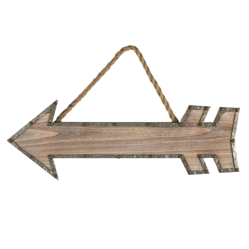 22" Rustic Arrow with Rope Hanger