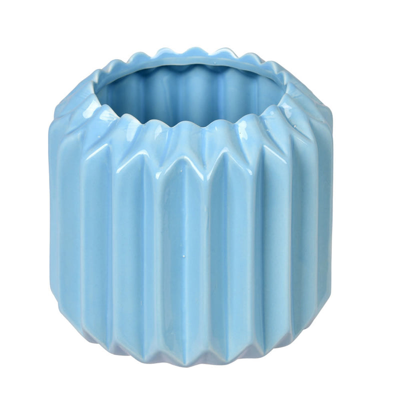 5.25" Powder Blue Ceramic Pot