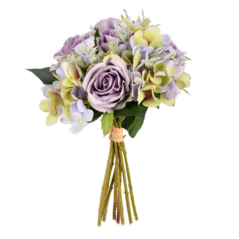 12" Violet Hydrangea Rose Bouquet