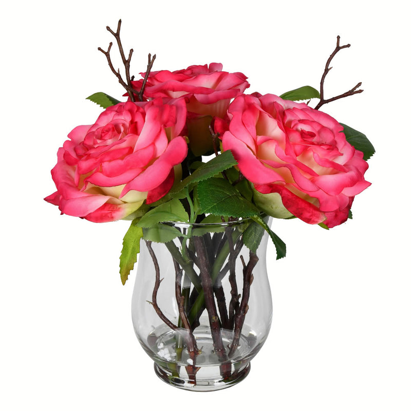 Rose / Glass Pot