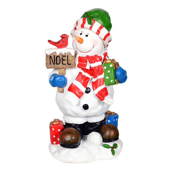 13" Noel Winter Snowman Figure