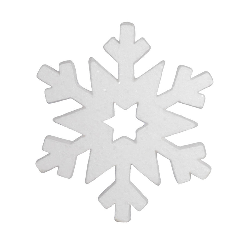 12" White Glitter Snowflake Outdoor