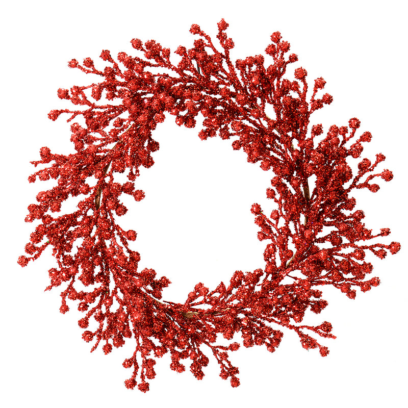 Outdoor Glitter Berry Wreath