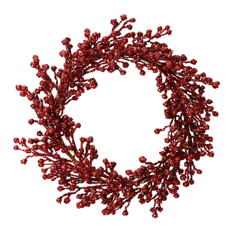 Outdoor Glitter Berry Wreath