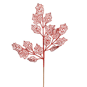 Glitter Holly Leaf Spray