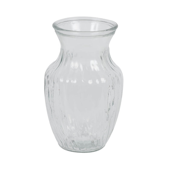 8" Clear Rose Vase Set/2