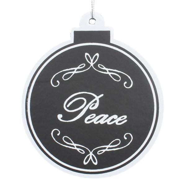 5.5" Black/White Flat Peace Ball 6/Bag