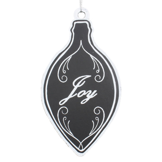 7" Black/White Flat Joy Finial 6/Bag