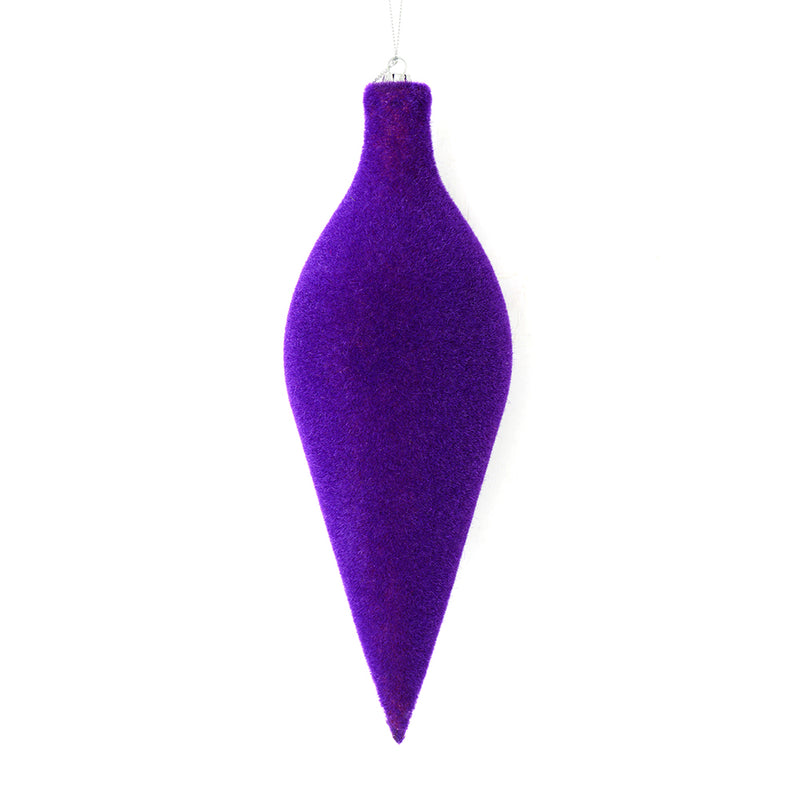 12" Flocked Oval Finial