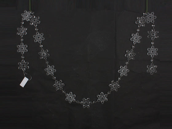 6' Clear Matte Acrylic Snowflake Garland