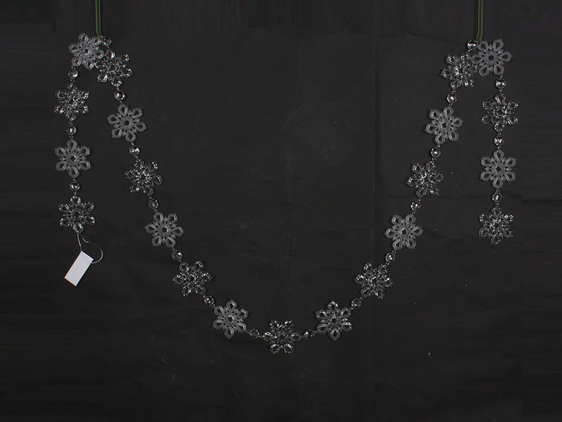 6' Clear Matte Acrylic Snowflake Garland