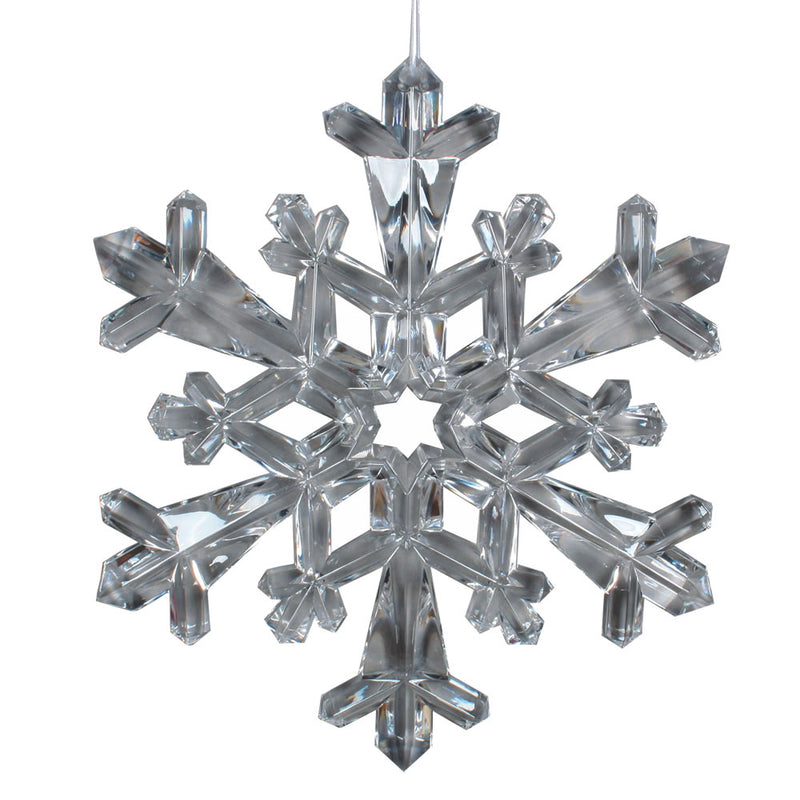 8.75" Clear Diamond Snowflake Ornament