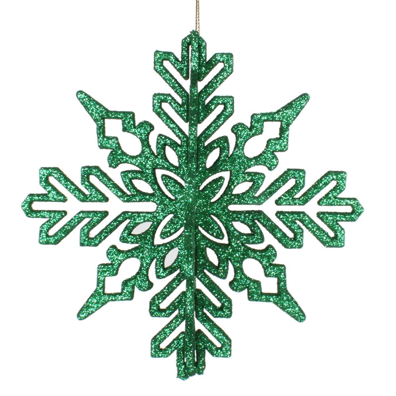 6" 3D Glitter Snowflake