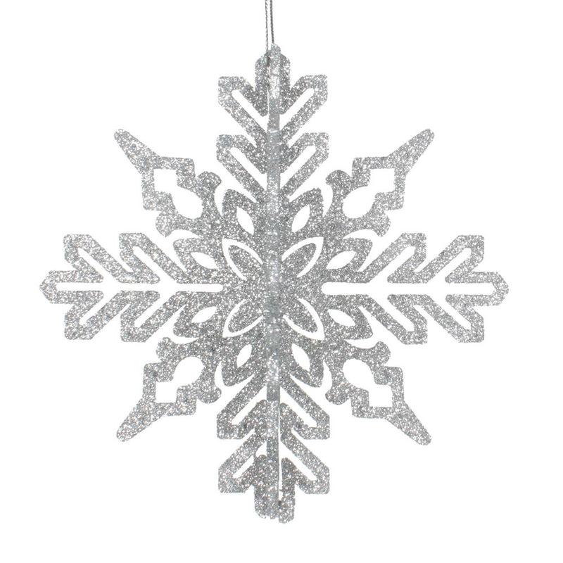 6" 3D Glitter Snowflake