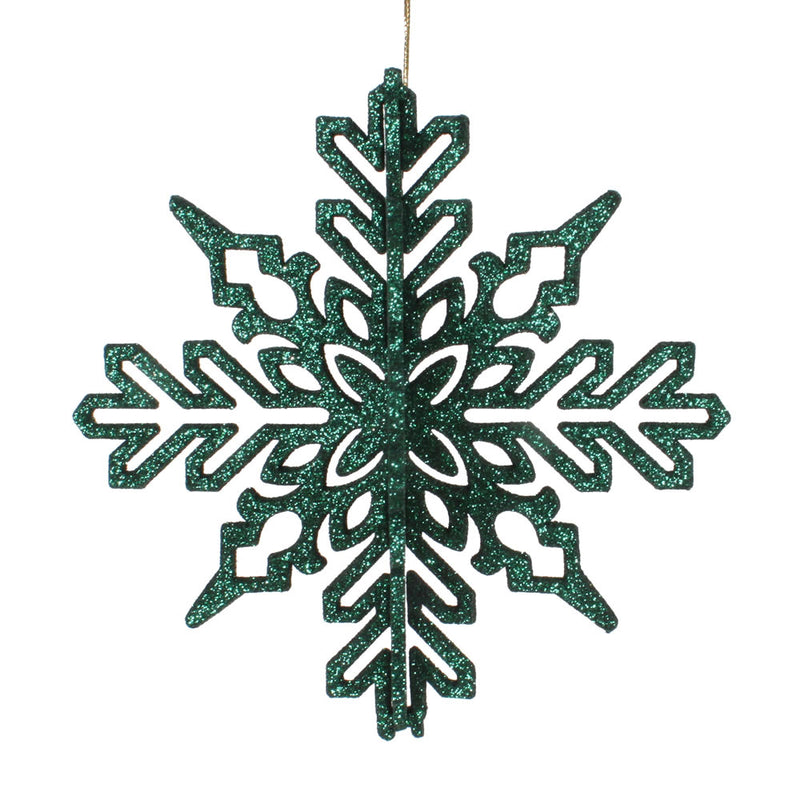 6" 3D Glitter Snowflake