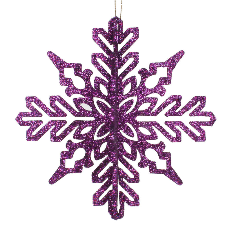 6" 3D Glitter Snowflake