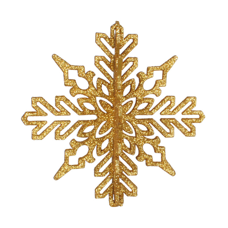 6" 3D Glitter Snowflake