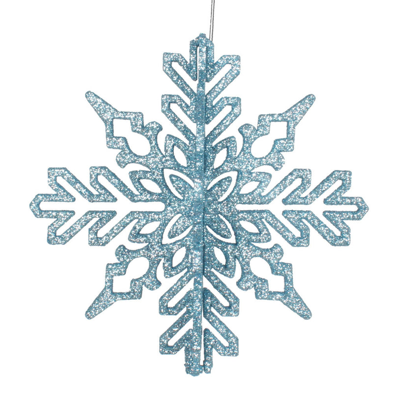 6" 3D Glitter Snowflake