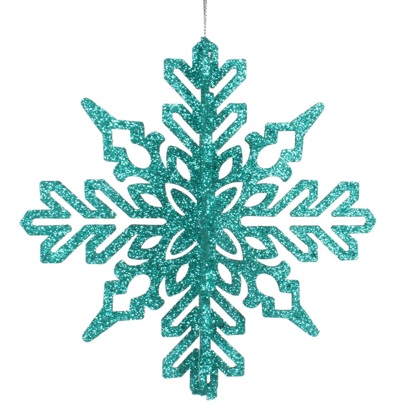 6" 3D Glitter Snowflake