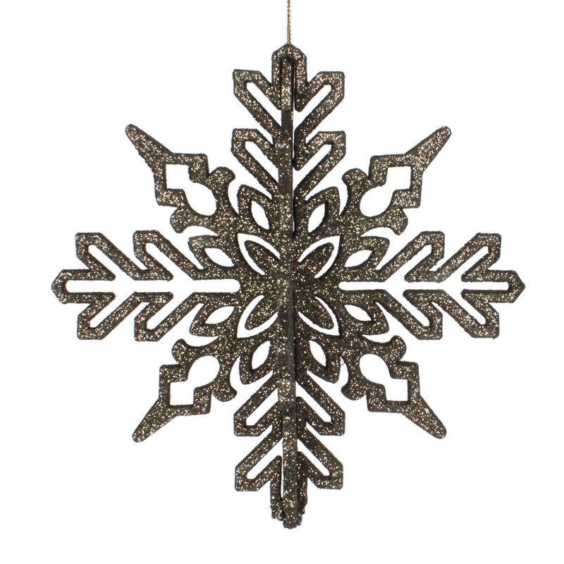 6" 3D Glitter Snowflake