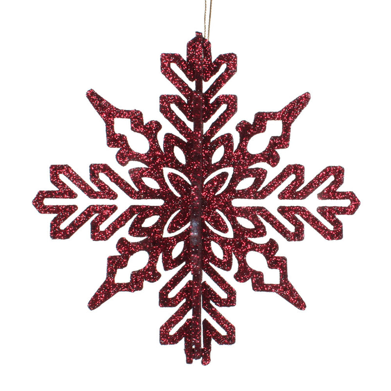 6" 3D Glitter Snowflake