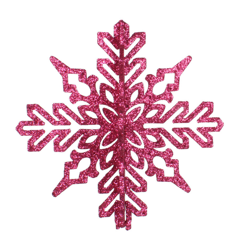 6" 3D Glitter Snowflake