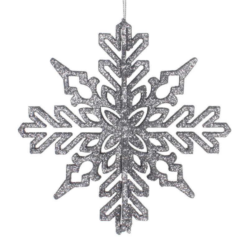 6" 3D Glitter Snowflake