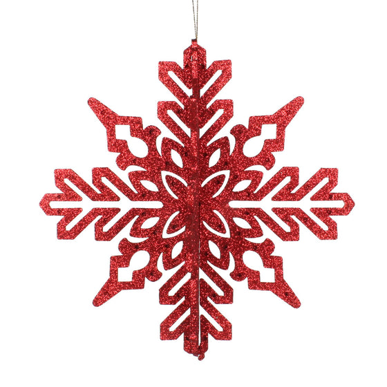 9" 3D Glitter Snowflake