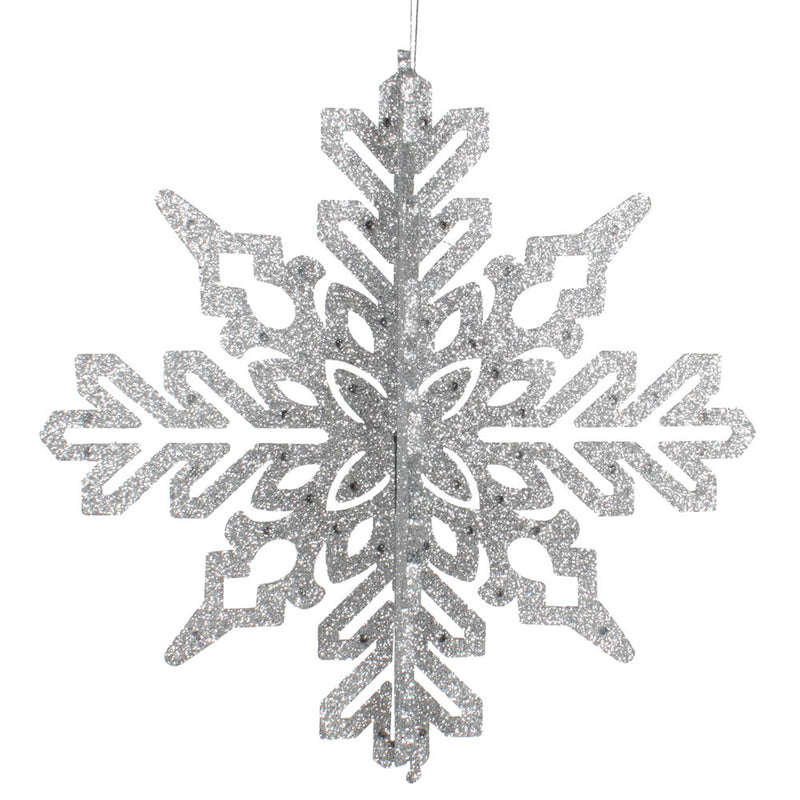 9" 3D Glitter Snowflake