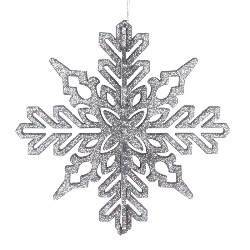 9" 3D Glitter Snowflake