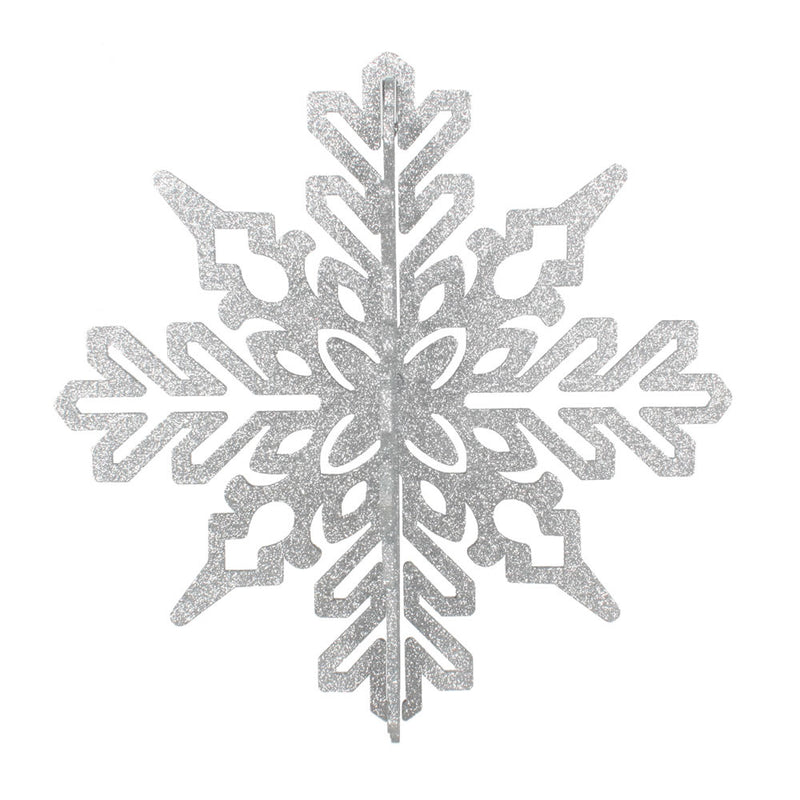 14" 3D Glitter Snowflake